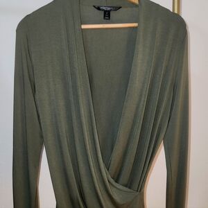 Banana Republic long sleeve wrap top